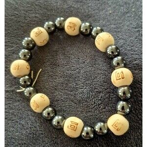 Zorbitz Karmalogy Karma Stretch Bracelets Happiness Strength Hematite